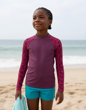 Amaranth Chord Kids Rash Guard Kids Rash Guard — Dripper