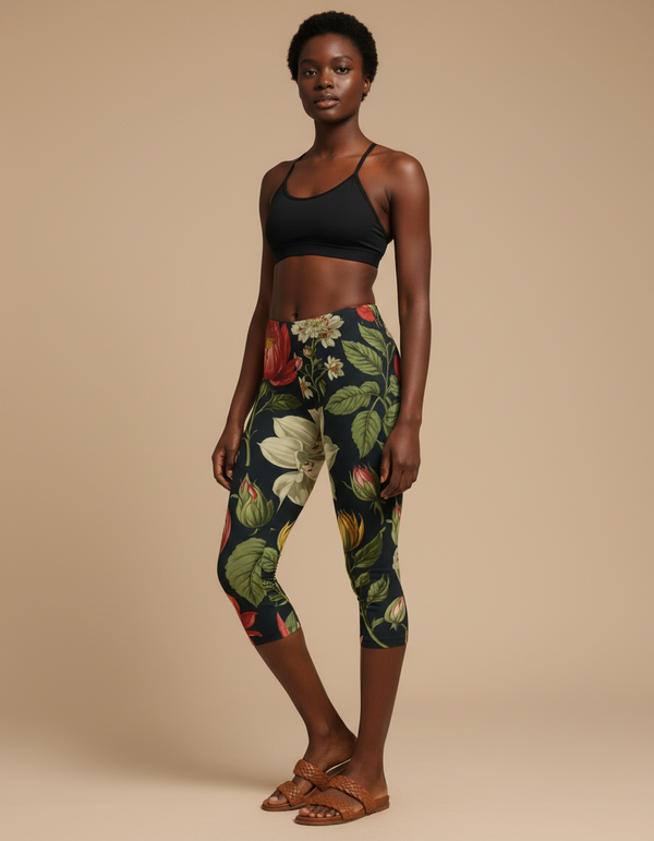 Flora Capri Leggings Capri Leggings — Dripper