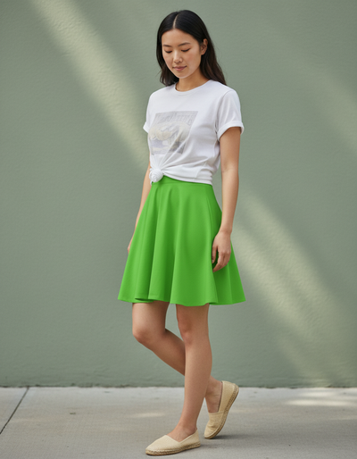 Kelly Green Skater Skirt skater skirt
