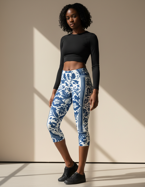 Azure Capri Leggings Capri Leggings — Dripper