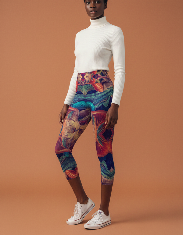 Mushroom Collection capri yoga leggings