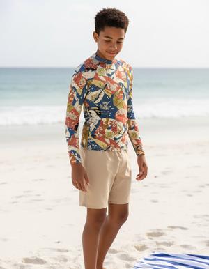 Coral Mizuki Youth Rash Guard Youth Rash Guard — Dripper