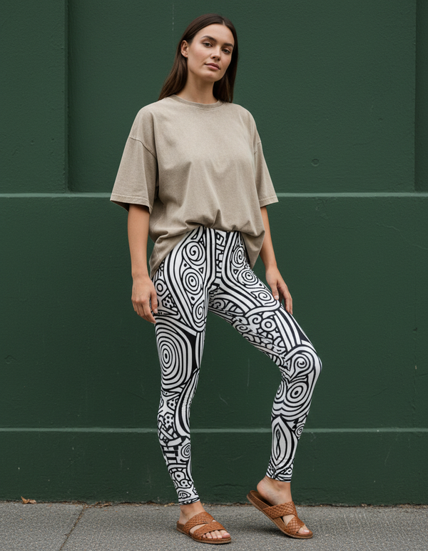 Cipher Leggings Women's Leggings — Dripper