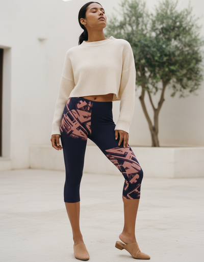 Amaranth Vivid Capri Leggings capri leggings