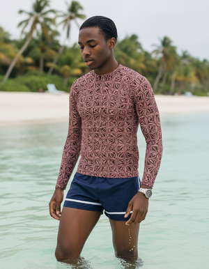 Men's Tea Rose Chord men's short-sleeve rashguards