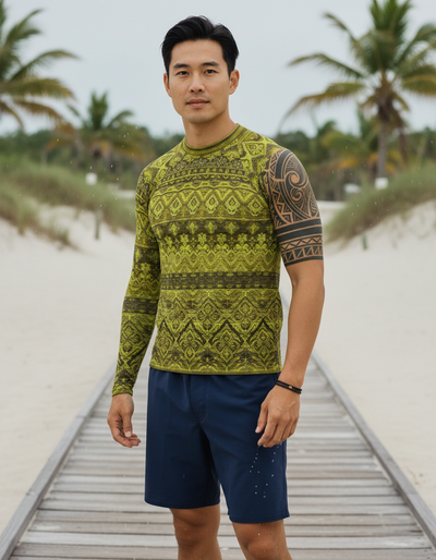 Men's Lime Serenade rash guard