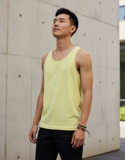 Men's Baby Yellow Tank Top tank top
