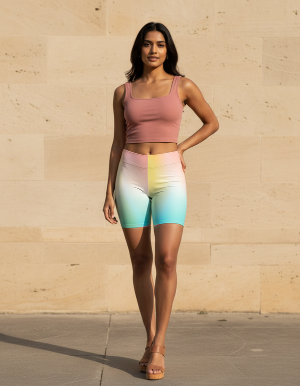 Women's Short Shorts in Angora Prism