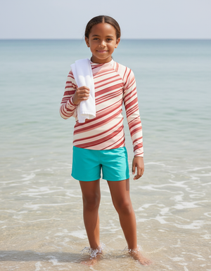 Youth Millennial Pink Sway youth rashguards