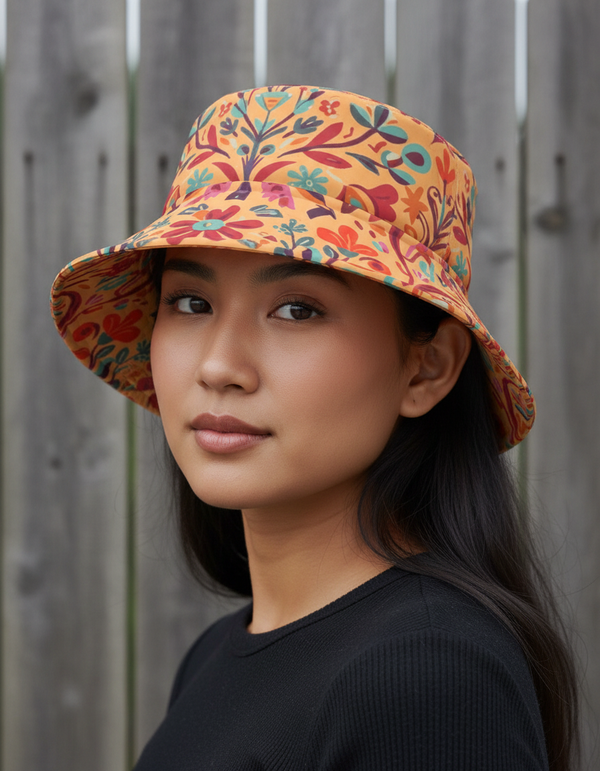 Vivid Wave Otomi Collection Bucket Hat
