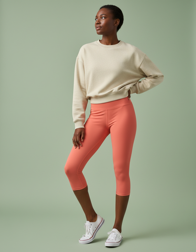 Living Coral Capri Leggings capri leggings