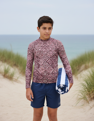 Youth Rhodonite Zellige youth rashguards