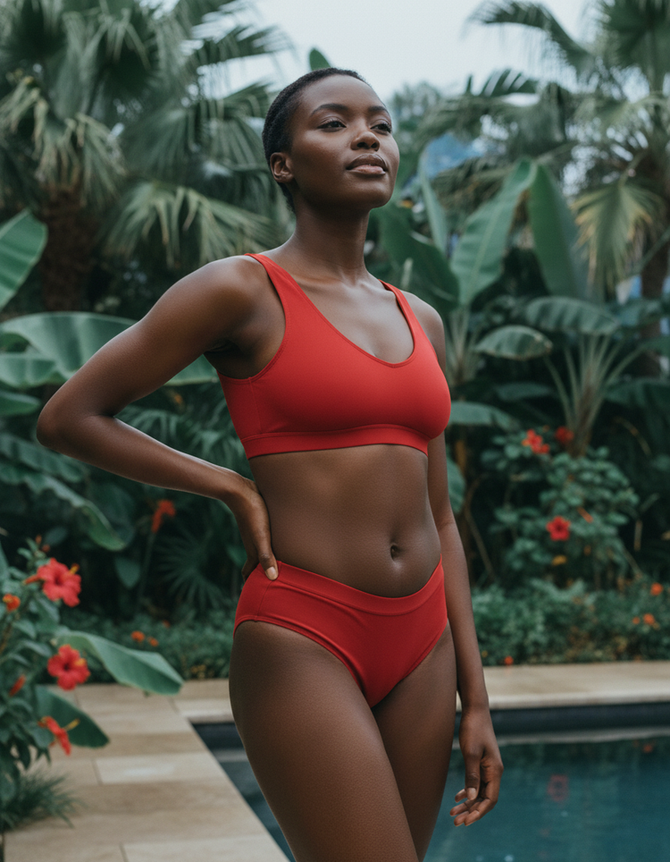 Carnelian High-Waisted Bikini High-Waisted Bikini — Dripper