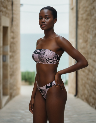 Burnished Lilac Aureate bandeau bikini