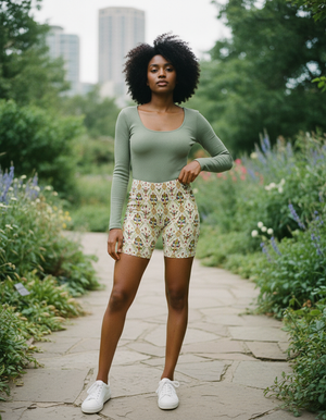 Women's Iznik Tile Short Shorts