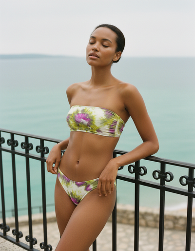 Lime Drift bandeau bikini