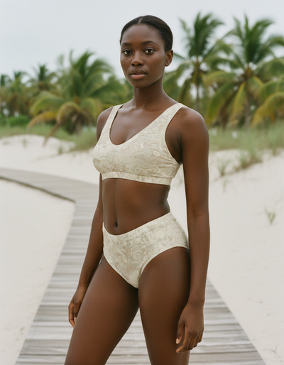 Angora Oasis high-waisted bikini