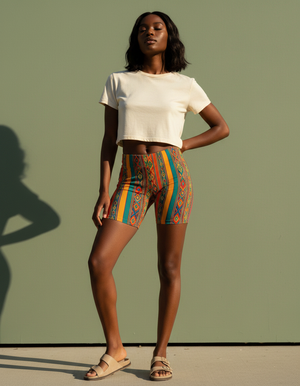 Women's Andean Textile Short Shorts