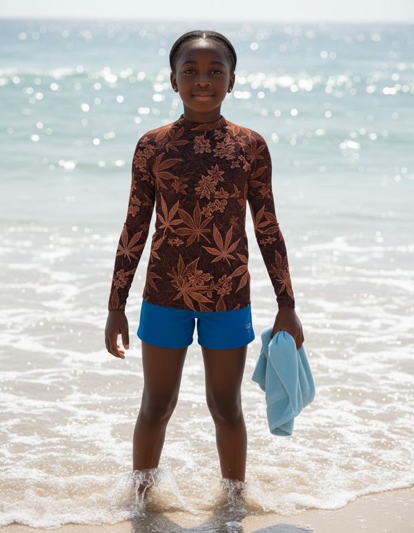 Youth Japanese Asanoha Rash Guard