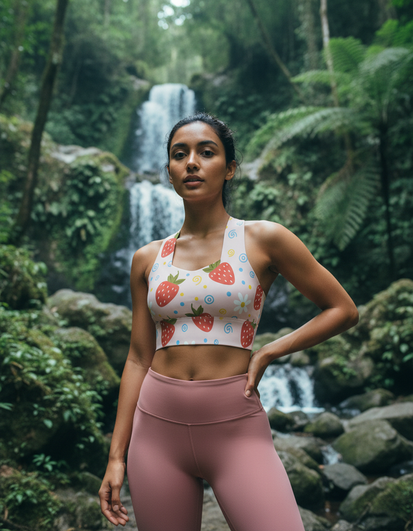 Strawberry Collection longline sports bras