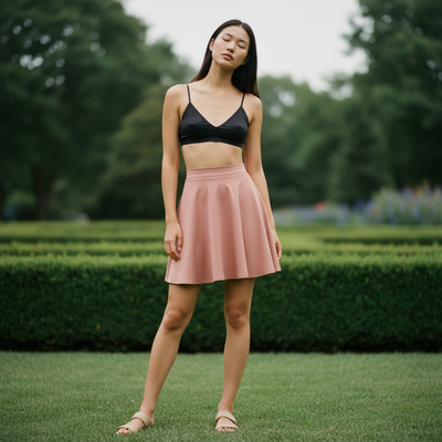 Rose Gold Skater Skirt skater skirt