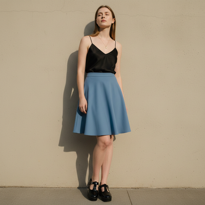 Stone Blue Skater Skirt skater skirt