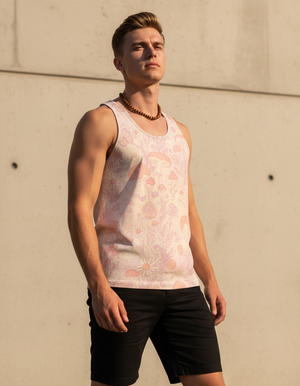 Whimsical Green Moss Tank Top