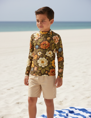Amber Haze Elysium Kids Rash Guard Kids Rash Guard — Dripper