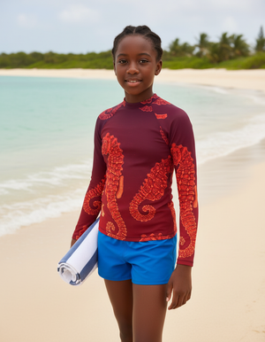 Youth Fiery Red Abyss youth rashguards