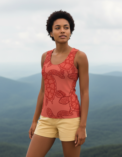 Women's Fiery Red Aqua Tank Top tank top