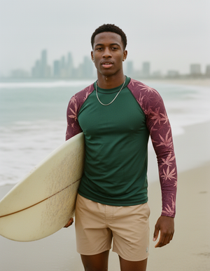 Men's Electric Fuchsia Mizu men's short-sleeve rashguards