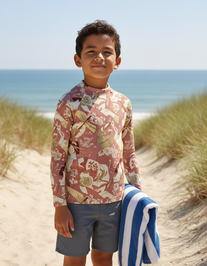 Kids Dusty Rose Mizuki kids rashguards