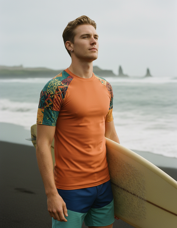 Men's Base Card Patterns Rash Guard