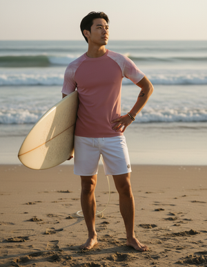 Men's Tea Rose Frost men's short-sleeve rashguards