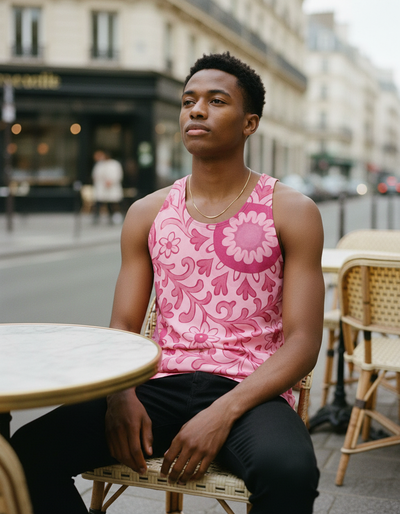 Men's Millennial Pink Zarif Tank Top tank top