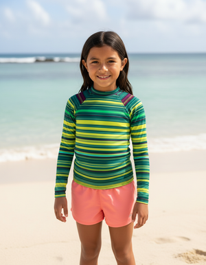 Kids Runway Emerald Eclipse kids rashguards