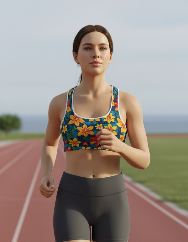 Aloha Longline Sports Bra Classic longline sports bras