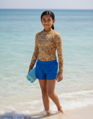Youth Coffee Bean Zellige youth rashguards