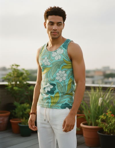 Men's Jelly Mint Amaryllis Tank Top tank top