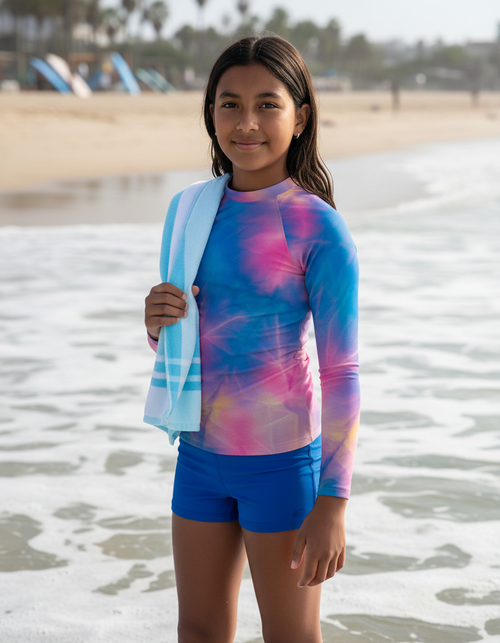 Blue Aura Frost Youth Rash Guard Youth Rash Guard — Dripper