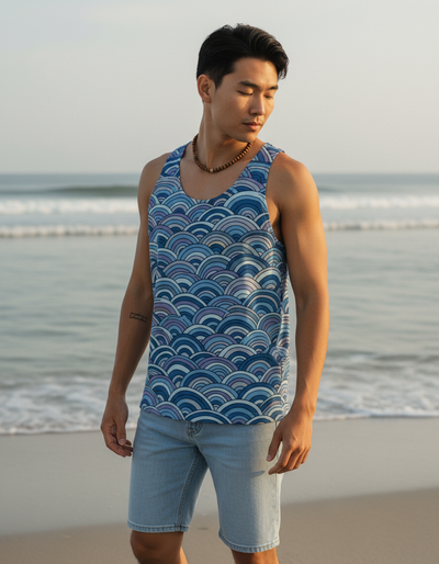 Men's Blue Aura Kaze Tank Top tank top