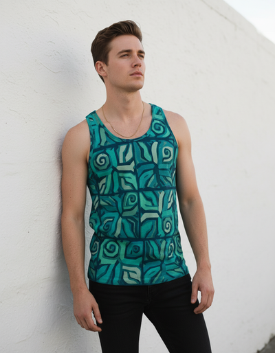 Men's Transformative Teal Tango Tank Top tank top