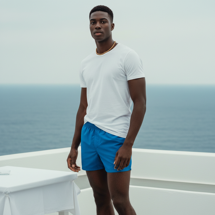 Classic Blue Men's Swim Trunks Men's Swim Trunks — Dripper