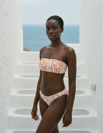 Citrus Orange Nimbus bandeau bikini