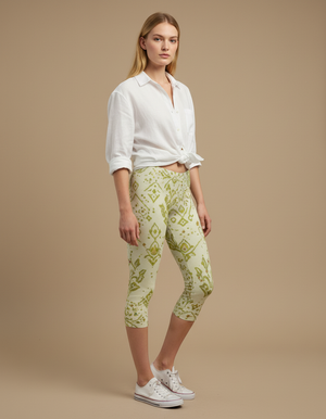 Women's Thai Silk Capri Leggings