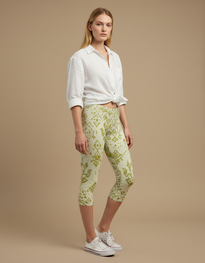 Lime Rangoon Capri Leggings capri leggings