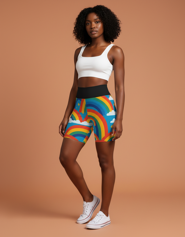 Yoga Shorts in Aura