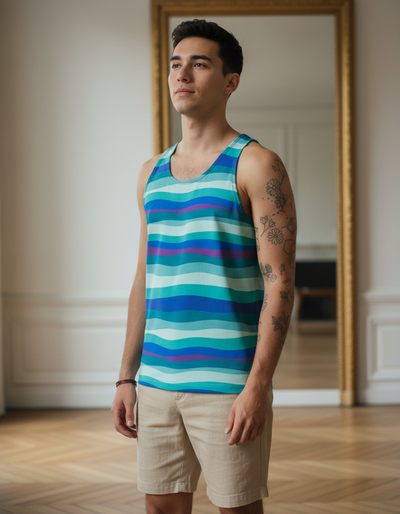 Men's Transformative Teal Prism Tank Top tank top