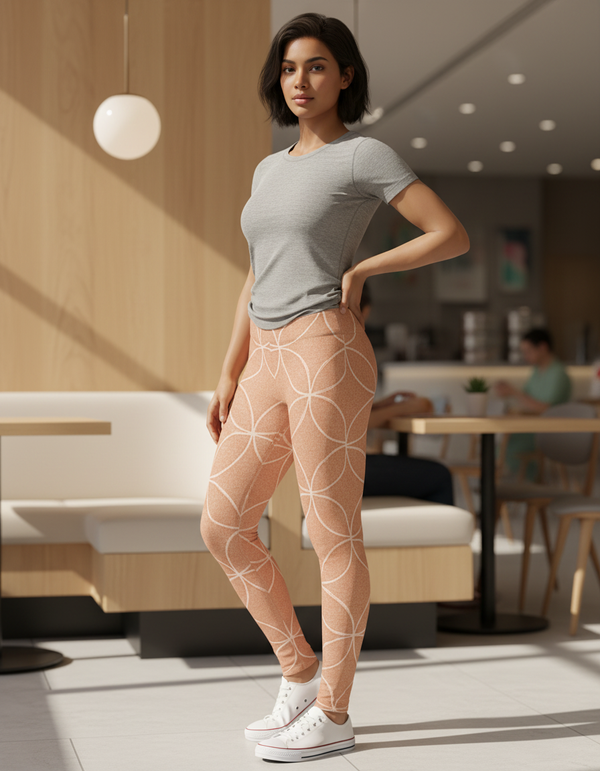 Leggings in Coral Aoi