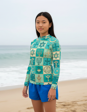 Youth Turquoise Unity youth rashguards